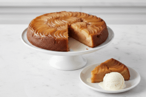 odwrócone ciasto z jabłkami