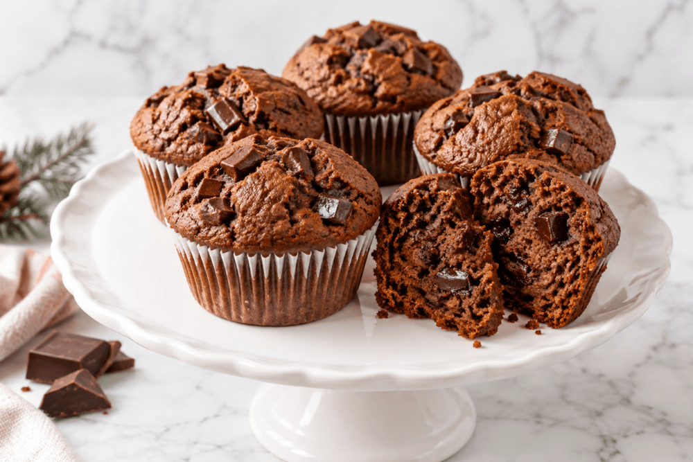 Muffinki piernikowe z czekoladą